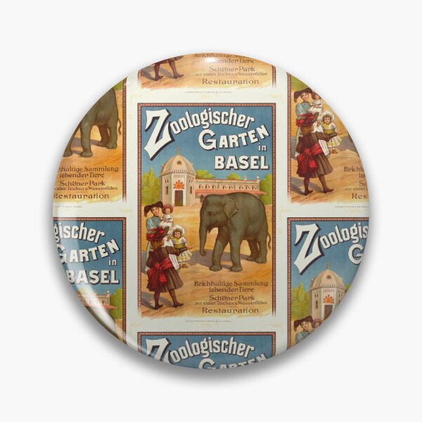 Item preview, Vintage Basel Zoo Poster | 19th Century Advertising Art | Exotic Animals & Family Fun | Moorish Architecture | Digital Print designed and sold by artofuniverse.