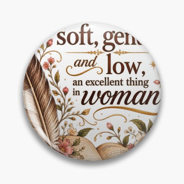 Item preview, Her Voice Was Ever Soft Gentle And Low Literary William Shakespeare Quote designed and sold by CozyPaletteShop.