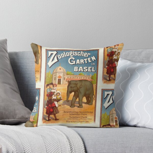 Item preview, Vintage Basel Zoo Poster | 19th Century Advertising Art | Exotic Animals & Family Fun | Moorish Architecture | Digital Print designed and sold by artofuniverse.