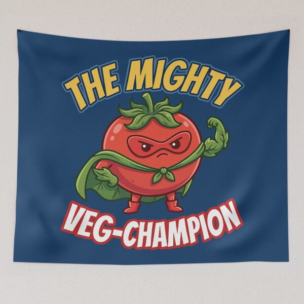 Item preview, The Mighty Veg Champion Cute Superhero Tomato designed and sold by Amir Faysal.