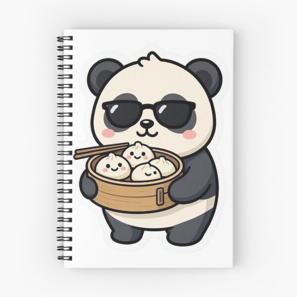 Item preview, Cute Panda Eating Dumplings Dim Sum Sunglasses designed and sold by BobaCatDesign.