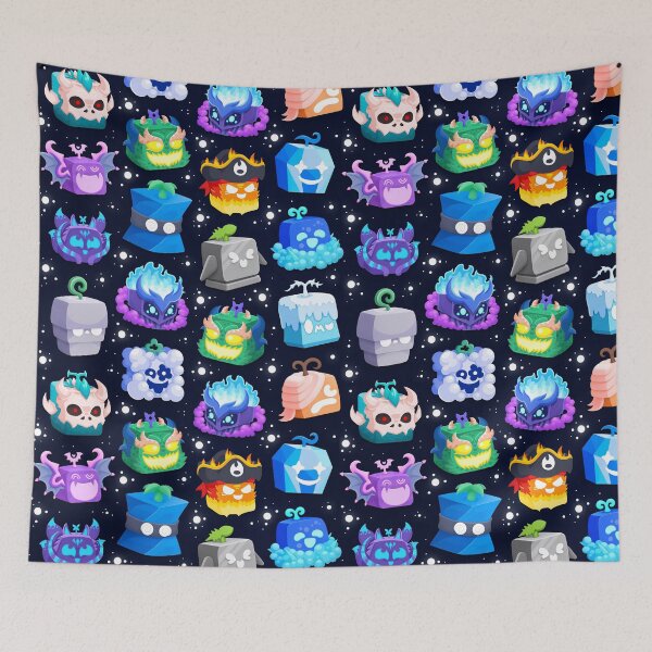 Item preview, Blox Fruits Roblox Seamless Pattern  designed and sold by Kubala Designs.