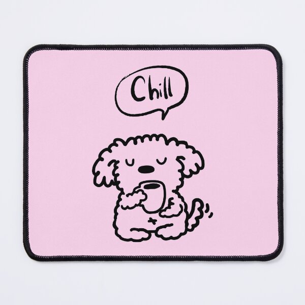 Item preview, Cute Chill Dog Pink Kawaii Illustration designed and sold by jianina-alondra.