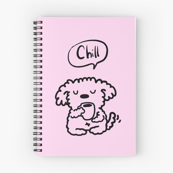 Item preview, Cute Chill Dog Pink Kawaii Illustration designed and sold by jianina-alondra.