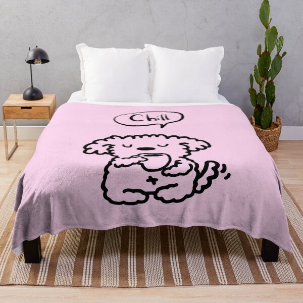 Item preview, Cute Chill Dog Pink Kawaii Illustration designed and sold by jianina-alondra.