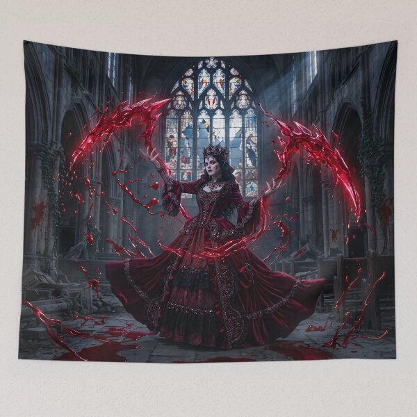 Item preview, Vampire Queen Blood Magic Gothic Scythe Fantasy Art designed and sold by TheRichGallery.