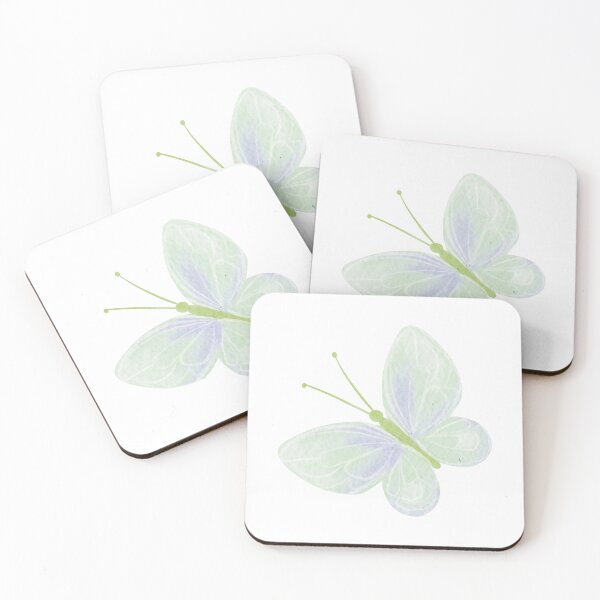 Item preview, Pastel Green Blue Watercolor Butterfly designed and sold by Sagi Jane Art.