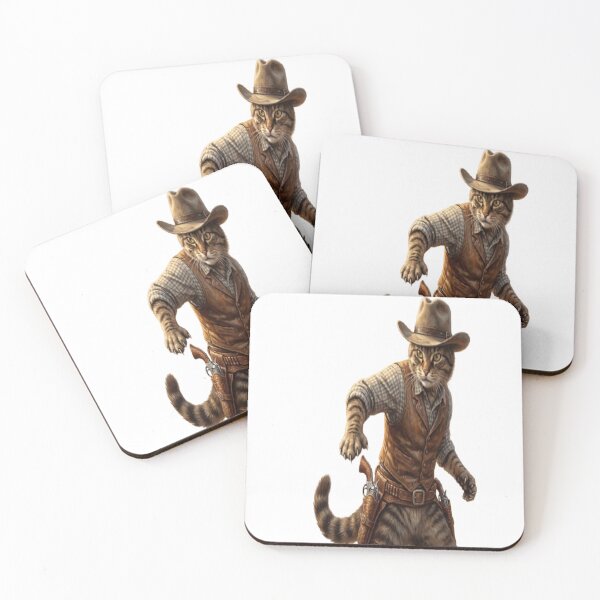 Item preview, Tabby Cat Cowboy Western | Funny Halooween Wild West Cowboy Cat designed and sold by Ghostlycats2026.