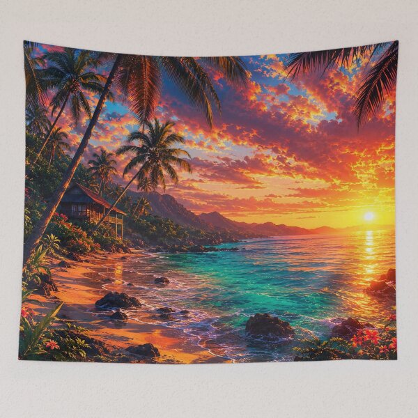 Item preview, Tropical Sunset Paradise designed and sold by Gold&pixels.