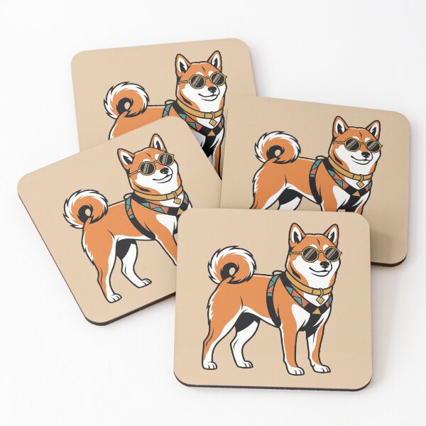 Item preview, Cool Shiba Inu with Sunglasses - Minimalist Dog Art designed and sold by MissoStudio.