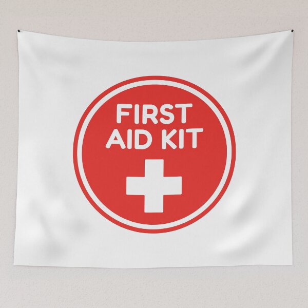 Item preview, First Aid Kit Emergency Medical Safety Sign designed and sold by VectorForge Studio.