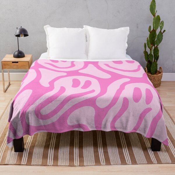 Item preview, Pink Groovy Smiley Face Wavy Pattern designed and sold by jianina-alondra.
