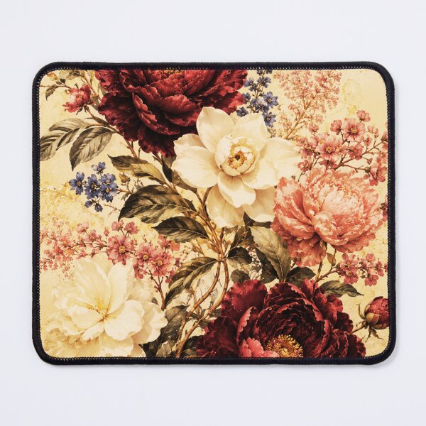 Item preview, Victorian Peony Bouquet – Vintage Gold Botanical Floral Art Print – Burgundy Romantic Decor designed and sold by @SHINTOSARTSTORE.