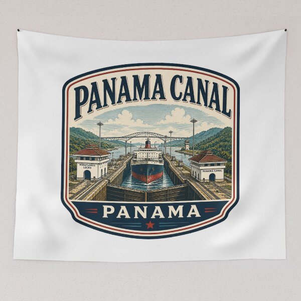 Item preview, Panama Canal - Panama designed and sold by GoodOldVintage.