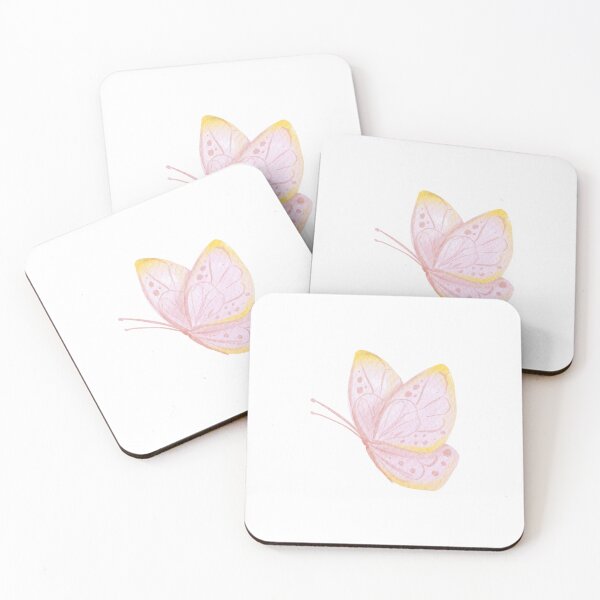 Item preview, Soft Pink Yellow Watercolor Butterfly designed and sold by Sagi Jane Art.