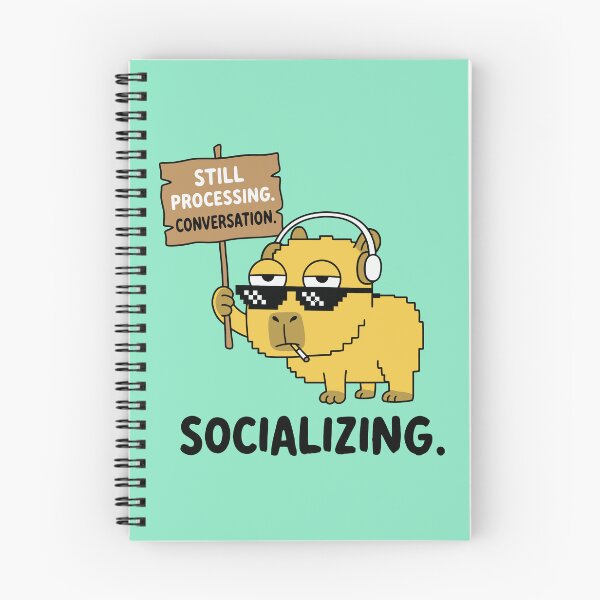 Item preview, Still Processing Conversation Socializing Capybara designed and sold by Amir Faysal.