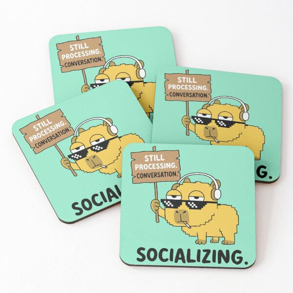Item preview, Still Processing Conversation Socializing Capybara designed and sold by Amir Faysal.