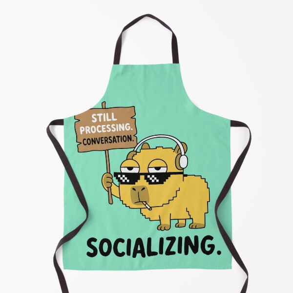 Item preview, Still Processing Conversation Socializing Capybara designed and sold by Amir Faysal.