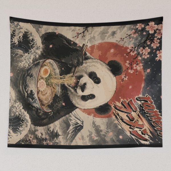 Item preview, Panda Ramen Sumie Japanese Vintage designed and sold by TomFrontierArt.