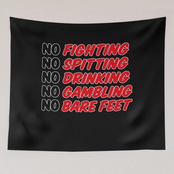 Item preview, No Fighting, No Spitting, No Drinking, No Gambling, No Bare Feet designed and sold by PastelWingg.
