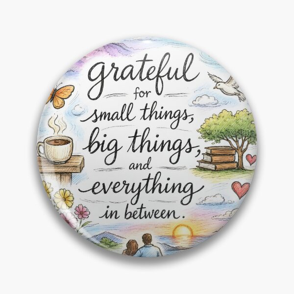 Item preview, Grateful for Small Things – Whimsical Inspirational Nature Art designed and sold by ZanyPaintbrush.