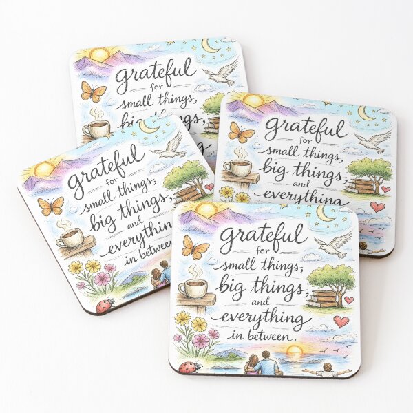 Item preview, Grateful for Small Things – Whimsical Inspirational Nature Art designed and sold by ZHD Home Decor - Apparel - Accessories.