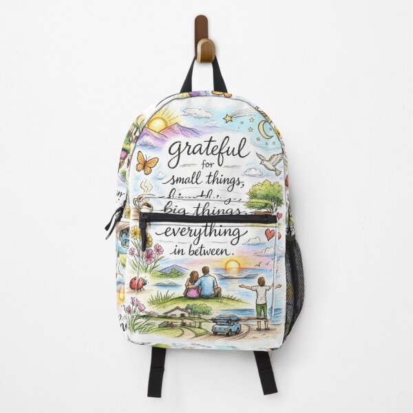 Item preview, Grateful for Small Things – Whimsical Inspirational Nature Art designed and sold by ZanyPaintbrush.