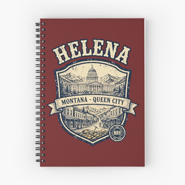 Item preview, Helena Montana Queen City Vintage Shield designed and sold by Normandy Road Heritage™ - Vintage Garage Art.