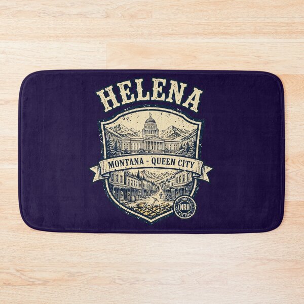 Item preview, Helena Montana Queen City Vintage Shield designed and sold by Normandy Road Heritage™ - Vintage Garage Art.