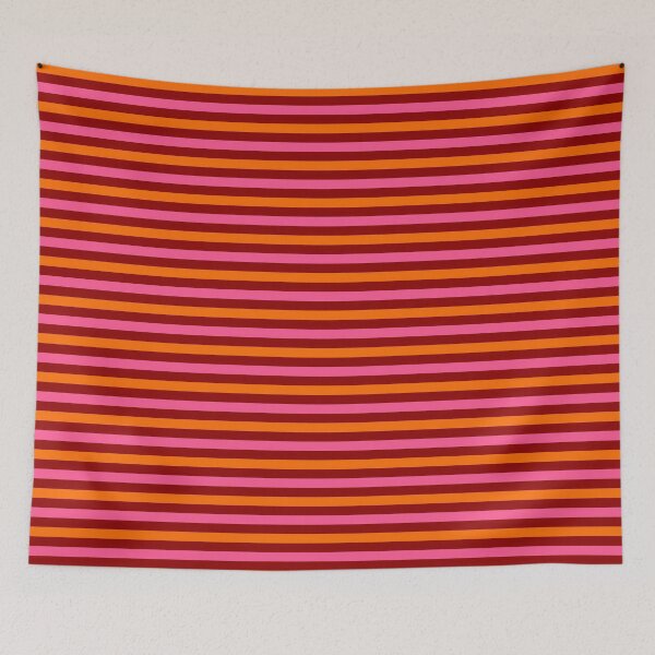 Item preview,  Orange And Pink Stripes Design Red  designed and sold by PatternTitan.