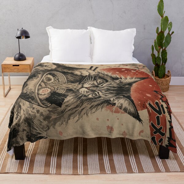 Item preview, Maine Coon Cat Ramen Sumie Japanese Vintage designed and sold by TomFrontierArt.
