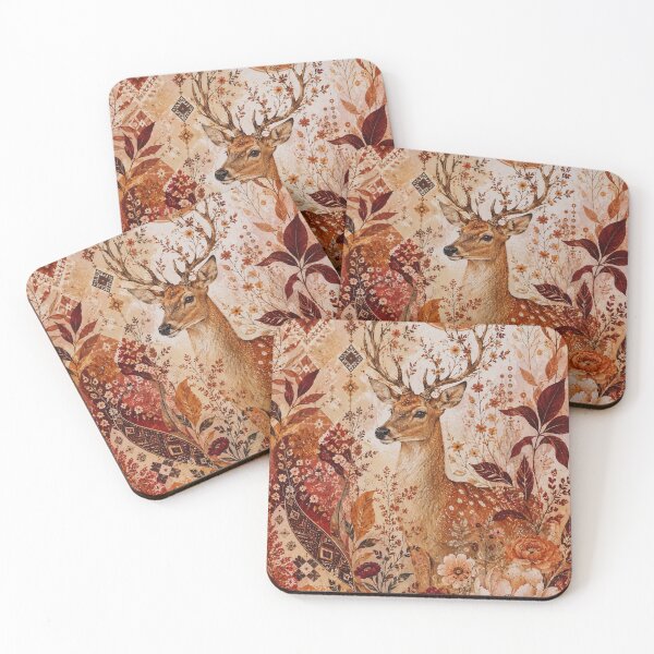 Item preview, Autumn Deer – Boho Floral Botanical Stag Art Print – Terracotta Woodland Wall Decor designed and sold by @SHINTOSARTSTORE.