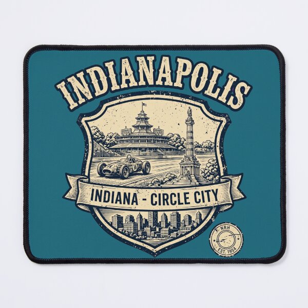 Item preview, Indianapolis Indiana Circle City Vintage Shield designed and sold by Normandy Road Heritage.