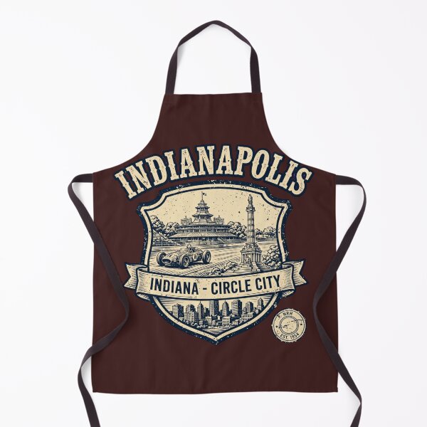 Item preview, Indianapolis Indiana Circle City Vintage Shield designed and sold by Normandy Road Heritage.