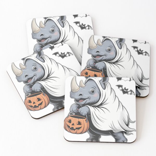 Item preview, Cute Cartoon Rhino Halloween Trick or Treat designed and sold by Triskelion-art.