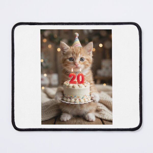 Item preview, Kitten cat kitty 20th birthday cute adorable cake party baby kawaii designed and sold by CheeseBlueprint.