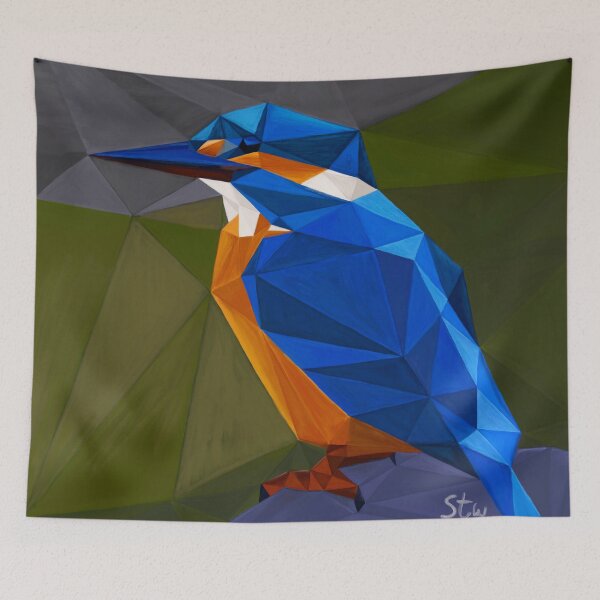 Item preview, Abstract Kingfisher Painting designed and sold by Stephen Willis.