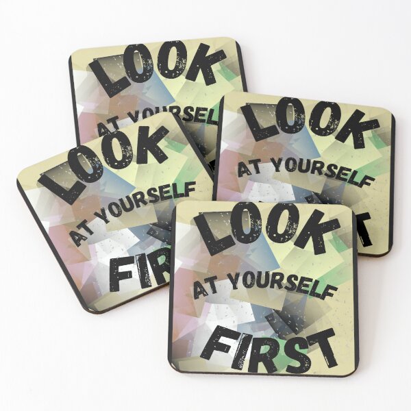 Item preview, Look At Yourself First Motivational Quote designed and sold by MIKEASHOP156.