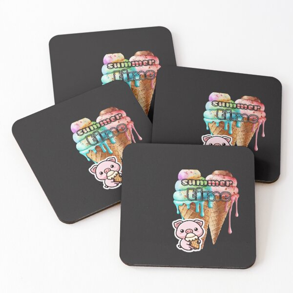 Item preview, Cute Kawaii Piggy Summer Ice Cream designed and sold by MIKEASHOP156.