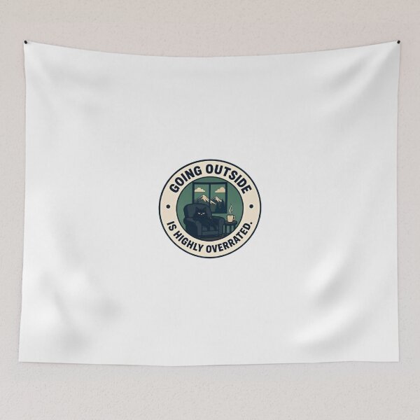 Item preview, Going Outside Is Highly Overrated Cat Lover Introvert Homebody Humor designed and sold by JonesFlora2025.