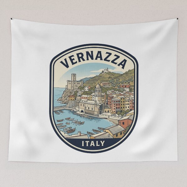 Item preview, Vernazza Italy Cinque Terre Vintage Travel Badge designed and sold by k3rstman1.