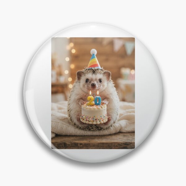 Item preview, Hedgehog 20th birthday cute adorable cake party baby kawaii designed and sold by CheeseBlueprint.