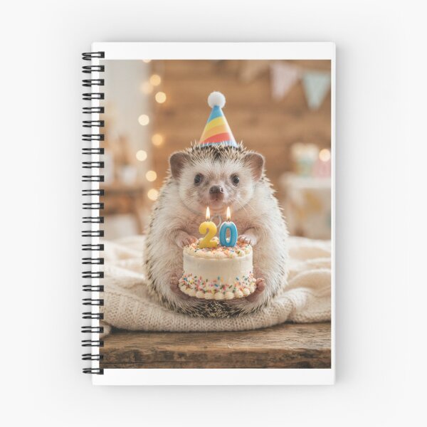 Item preview, Hedgehog 20th birthday cute adorable cake party baby kawaii designed and sold by CheeseBlueprint.