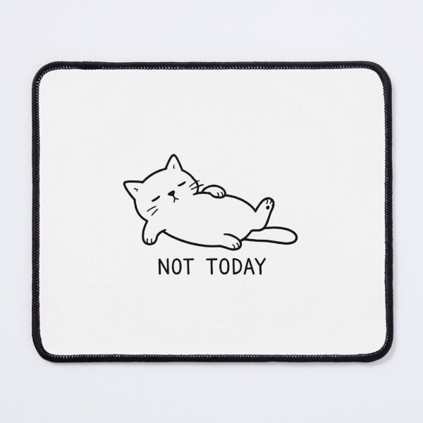 Item preview, Not Today Funny Lazy Cat Minimalist Line Art Graphic designed and sold by The Upside Down.