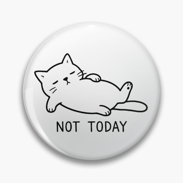Item preview, Not Today Funny Lazy Cat Minimalist Line Art Graphic designed and sold by The Upside Down.