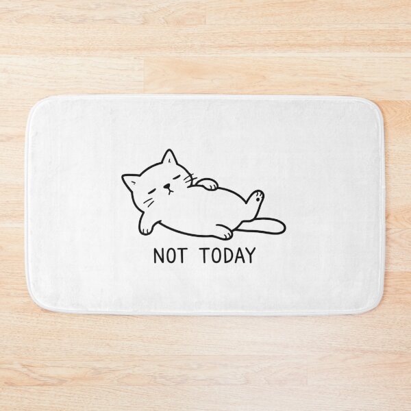 Item preview, Not Today Funny Lazy Cat Minimalist Line Art Graphic designed and sold by The Upside Down.