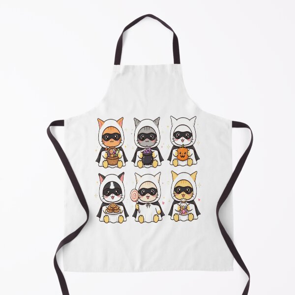 Item preview, Bat Kitty Heroes Set - Six Kawaii Superhero Cats in Ghost Costume Halloween Trick or Treat designed and sold by Ghostlycats2026.