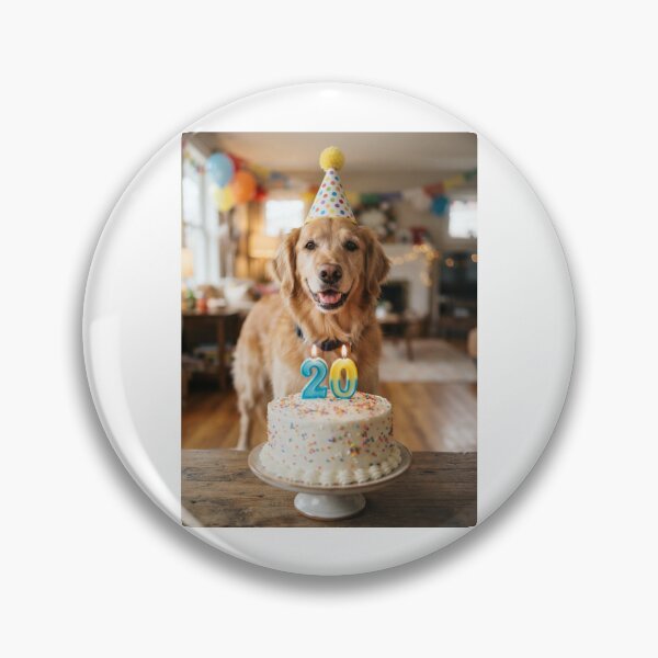 Item preview, Dog 20th birthday cute adorable cake party baby kawaii designed and sold by CheeseBlueprint.