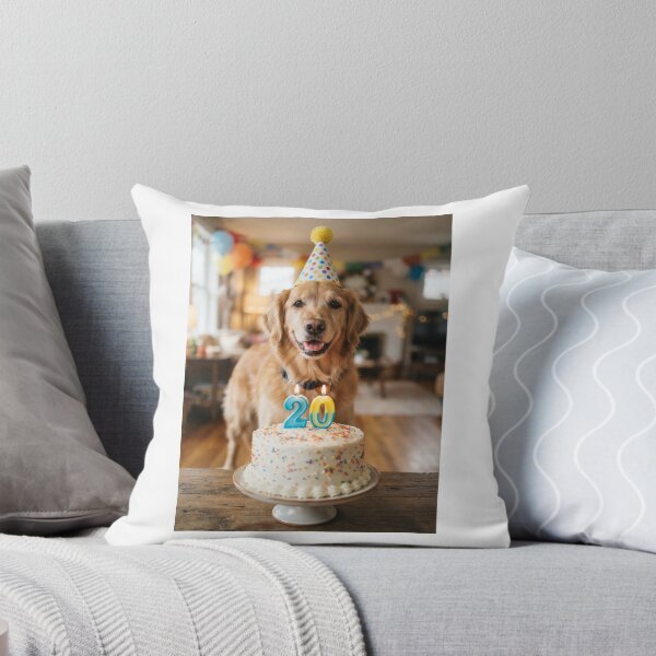 Item preview, Dog 20th birthday cute adorable cake party baby kawaii designed and sold by CheeseBlueprint.