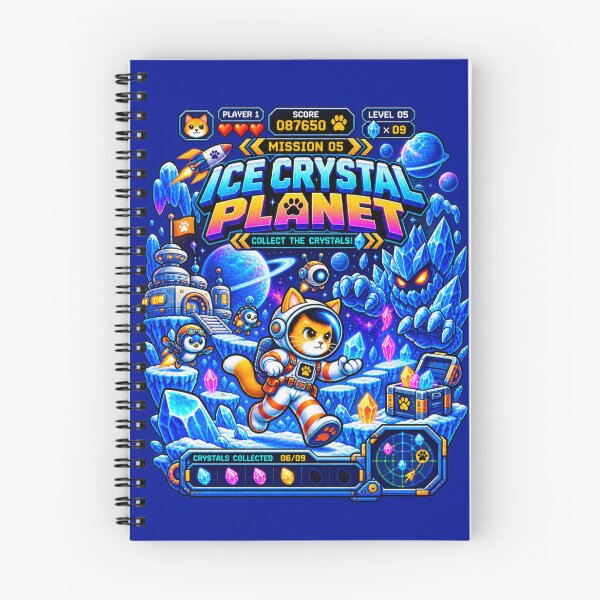 Item preview, Cat Astronaut Mission 05 – Ice Crystal Planet designed and sold by BYVOK.